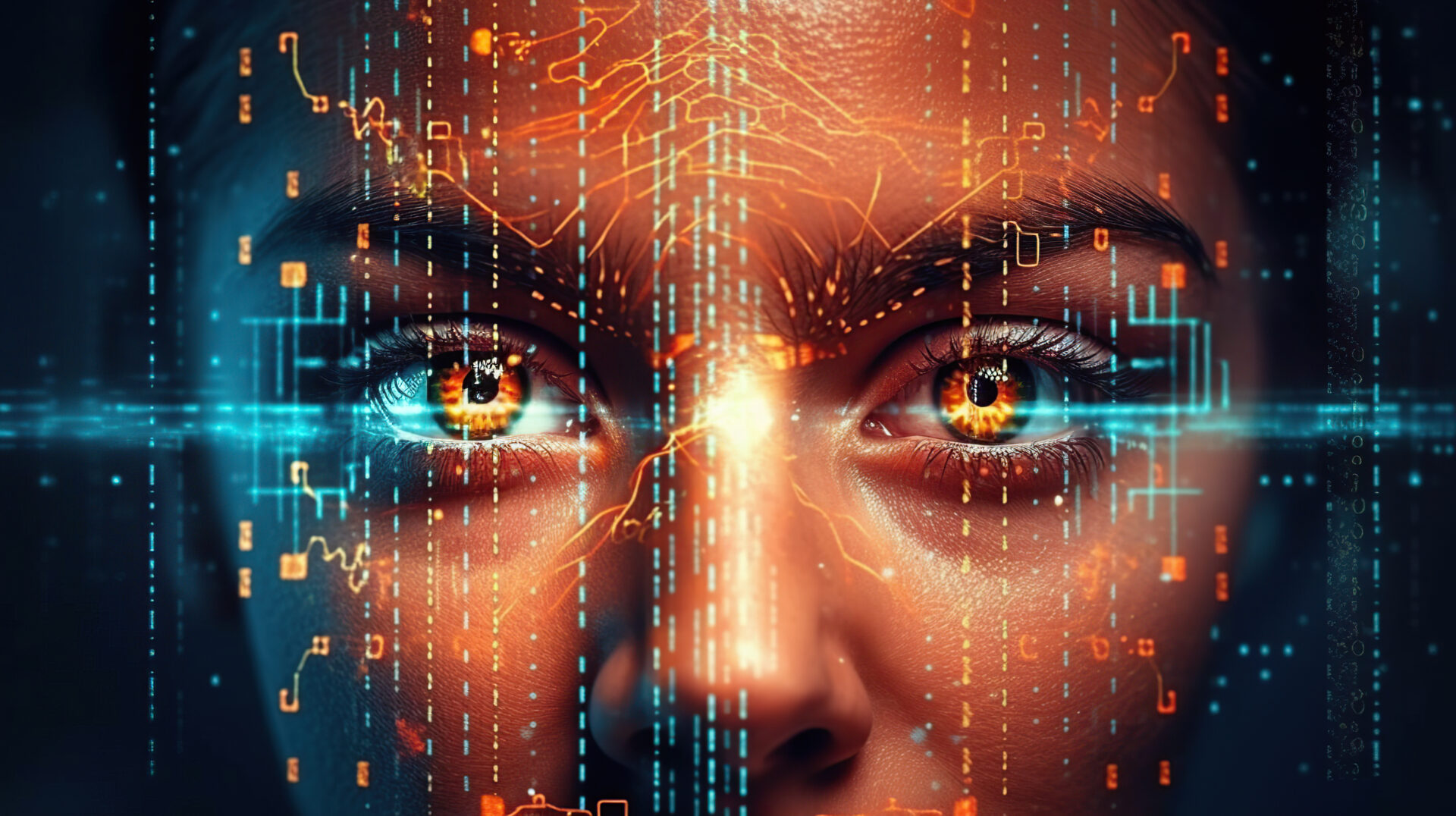 biometrics concept, the identity person use