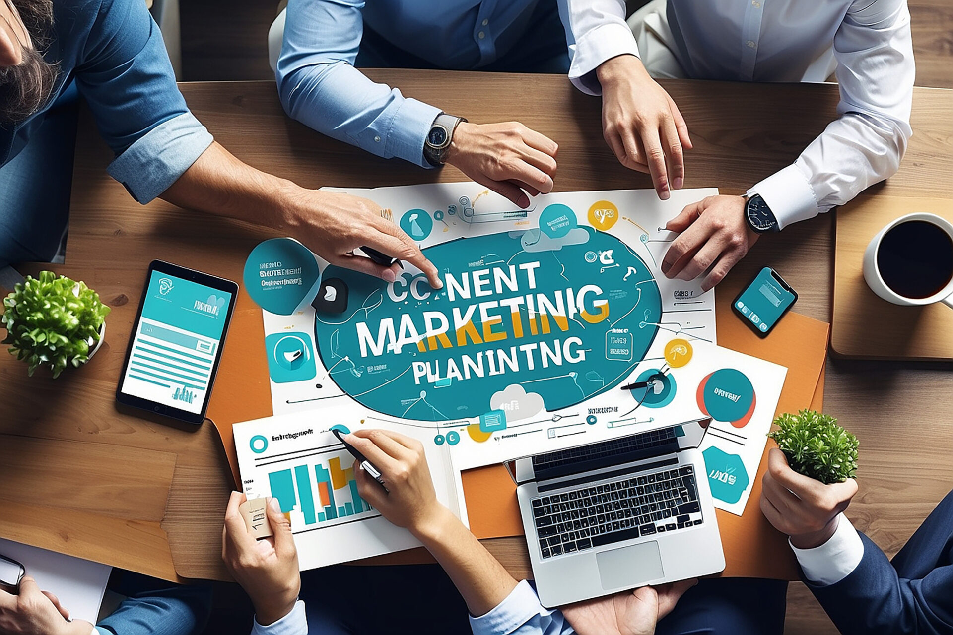 Digital Marketing Content Planning Advertising Strategy concept